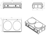 Crepière 2 plaques — Combisteel 7491.0045