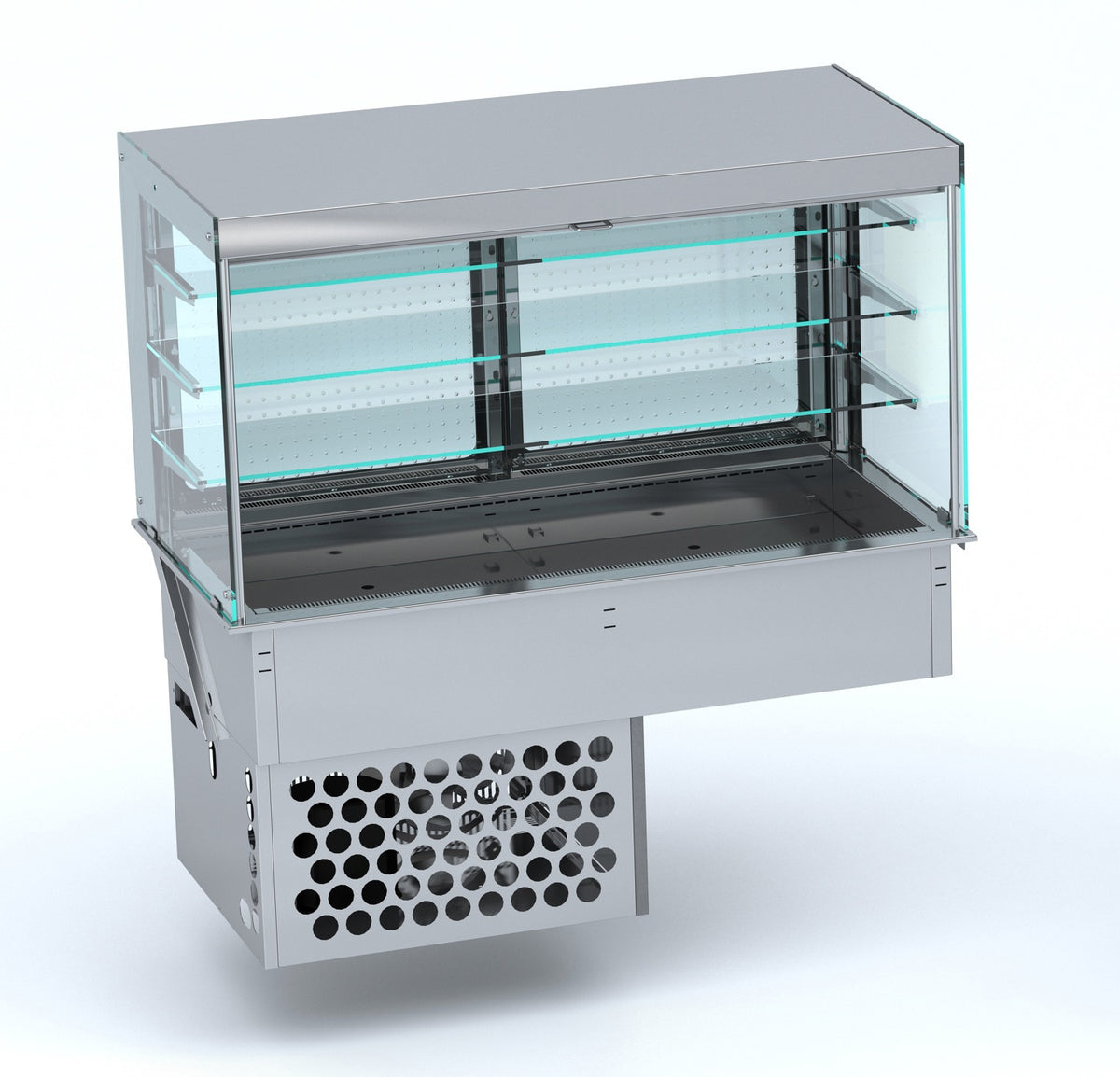 Drop-in vitrine cubique réfrigérée - roll-up 4/1 — Combisteel 7495.0140