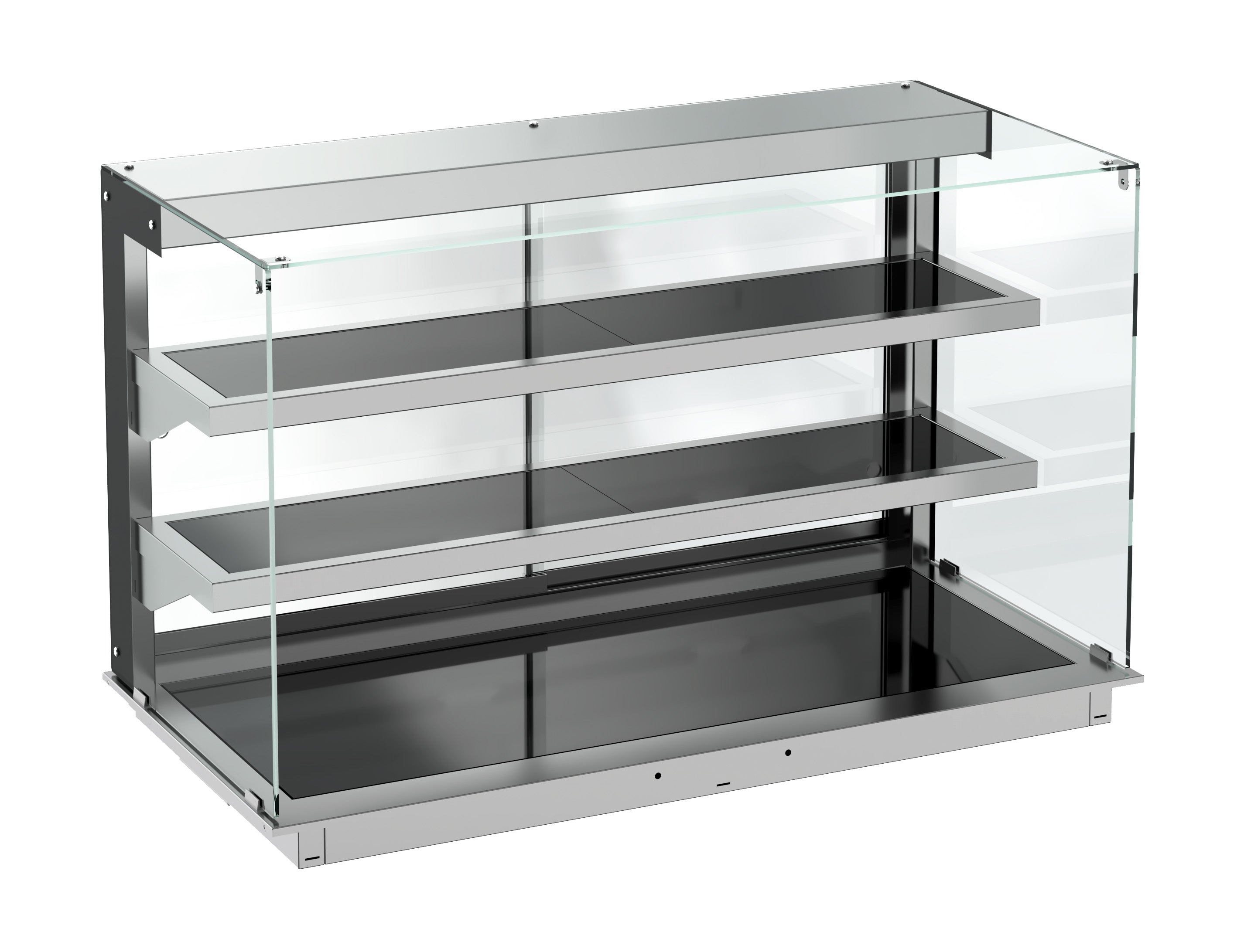 Drop-in vitrine cubique chauffante avec plaque vitro ceramique noir 5/1 — Combisteel 7495.0340