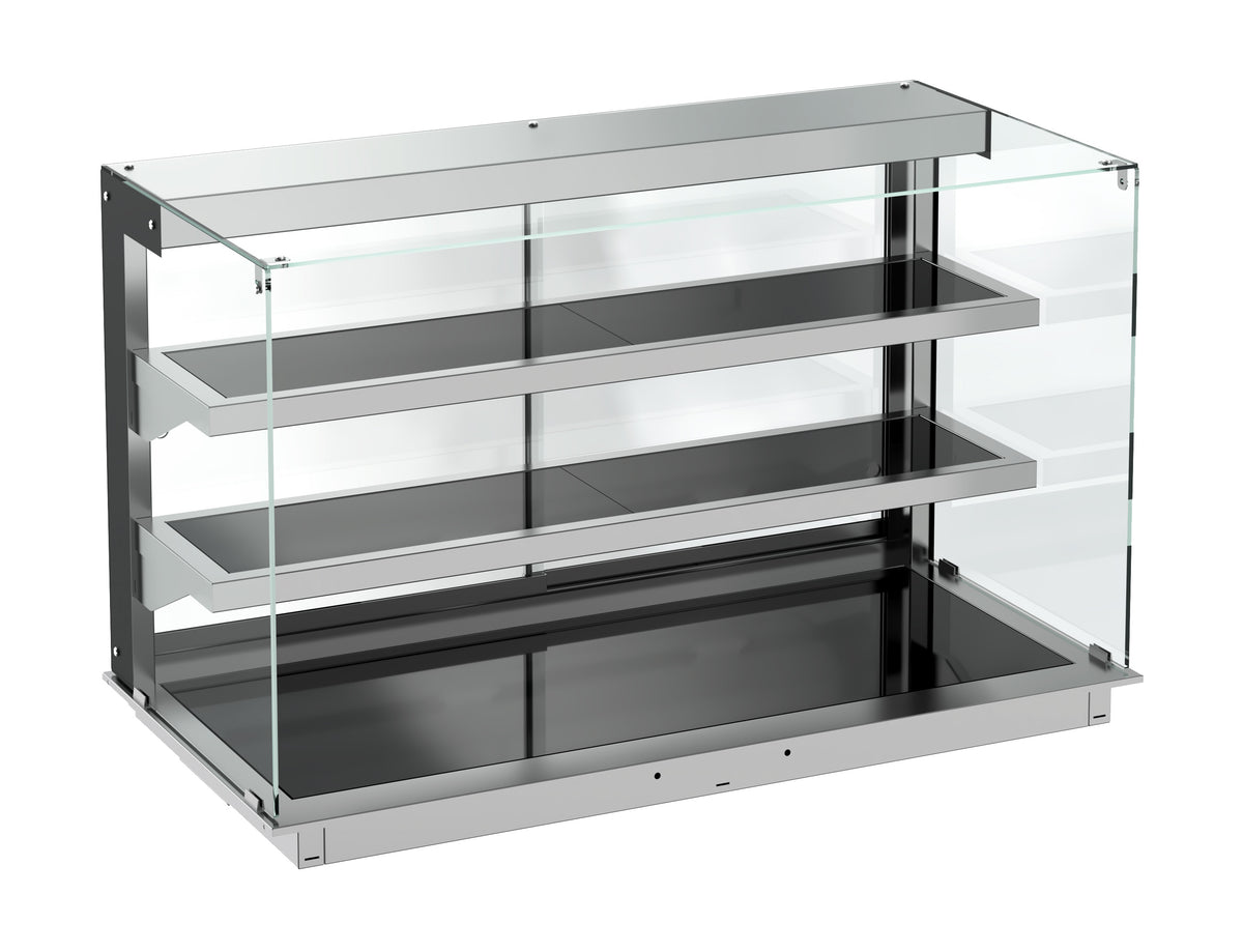 Drop-in vitrine cubique chauffante avec plaque vitro ceramique noir 5/1 — Combisteel 7495.0340
