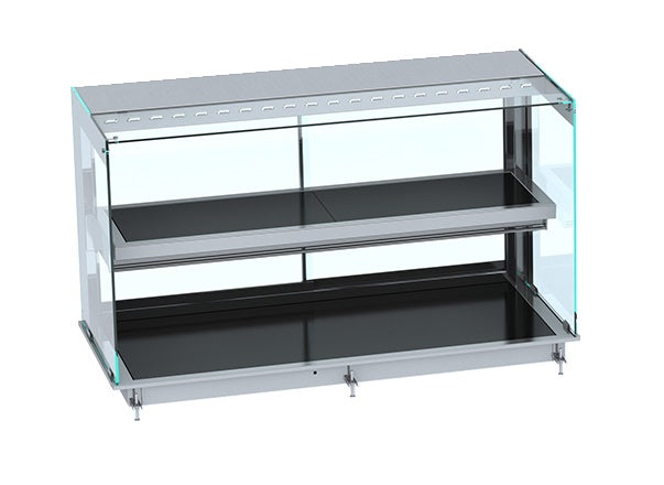 Drop-in vitrine cubique chauffante avec plaque vitro ceramique noir 4/1 — Combisteel 7495.0335