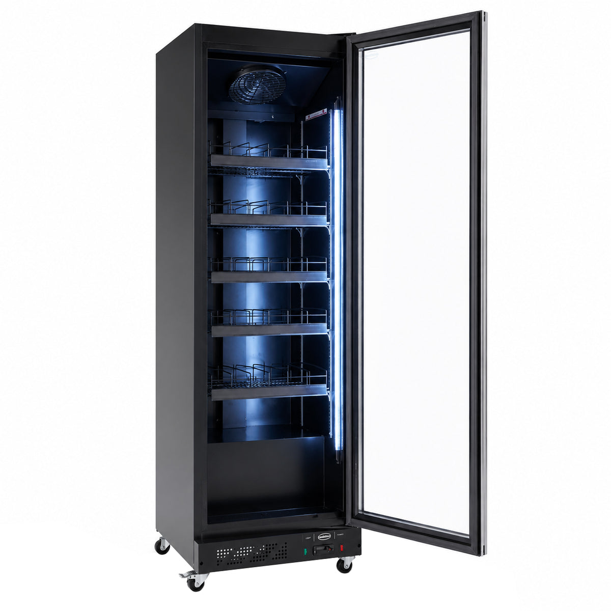 Réfrigérateur 1 porte en verre noir — Combisteel 7526.0005
