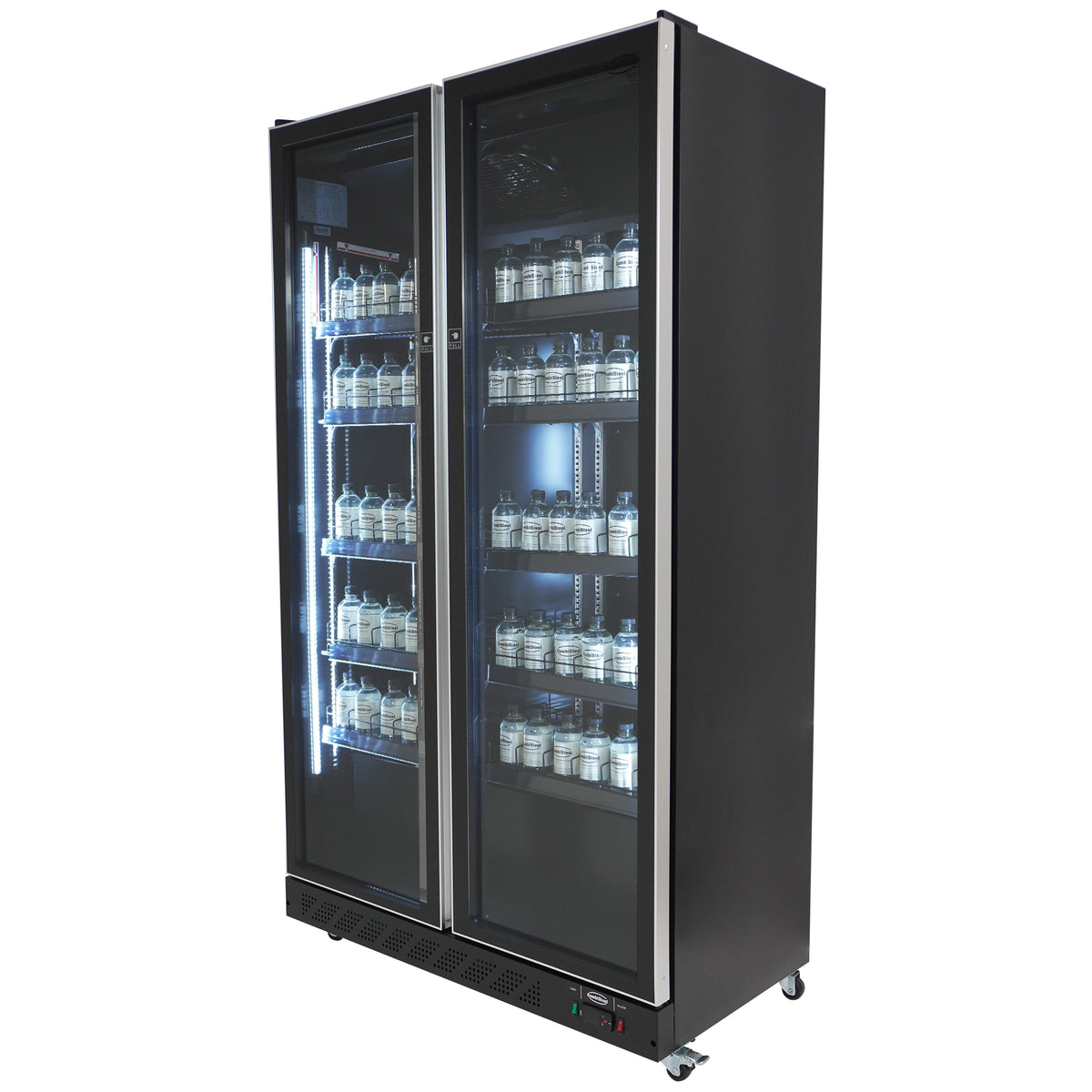 Réfrigérateur 2 portes en verre noir — Combisteel 7526.0010