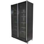 Réfrigérateur 2 portes en verre noir — Combisteel 7526.0010
