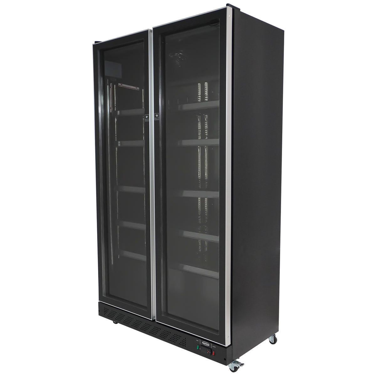 Réfrigérateur 2 portes en verre noir — Combisteel 7526.0010