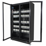 Réfrigérateur 2 portes en verre noir — Combisteel 7526.0010