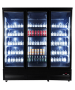 Réfrigérateur 3 portes en verre noir ceb-1600r bl — Combisteel 7526.0110