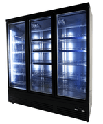 Réfrigérateur 3 portes en verre noir ceb-1600r bl — Combisteel 7526.0110