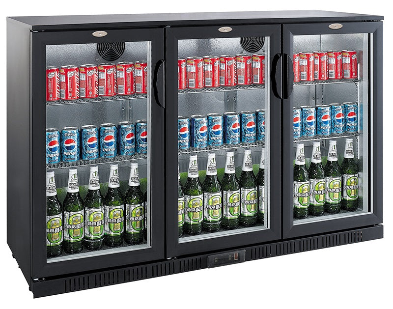 Arrière bar réfrigérée noir 3 portes — Combisteel 7527.0015