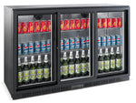 Arrière bar réfrigérée noir 3 portes coulisst — Combisteel 7527.0050