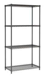 Étagères 4 levels 900 noir démontable — Combisteel 7530.0025