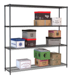 Étagères 4 levels 1800 noir démontable — Combisteel 7530.0040