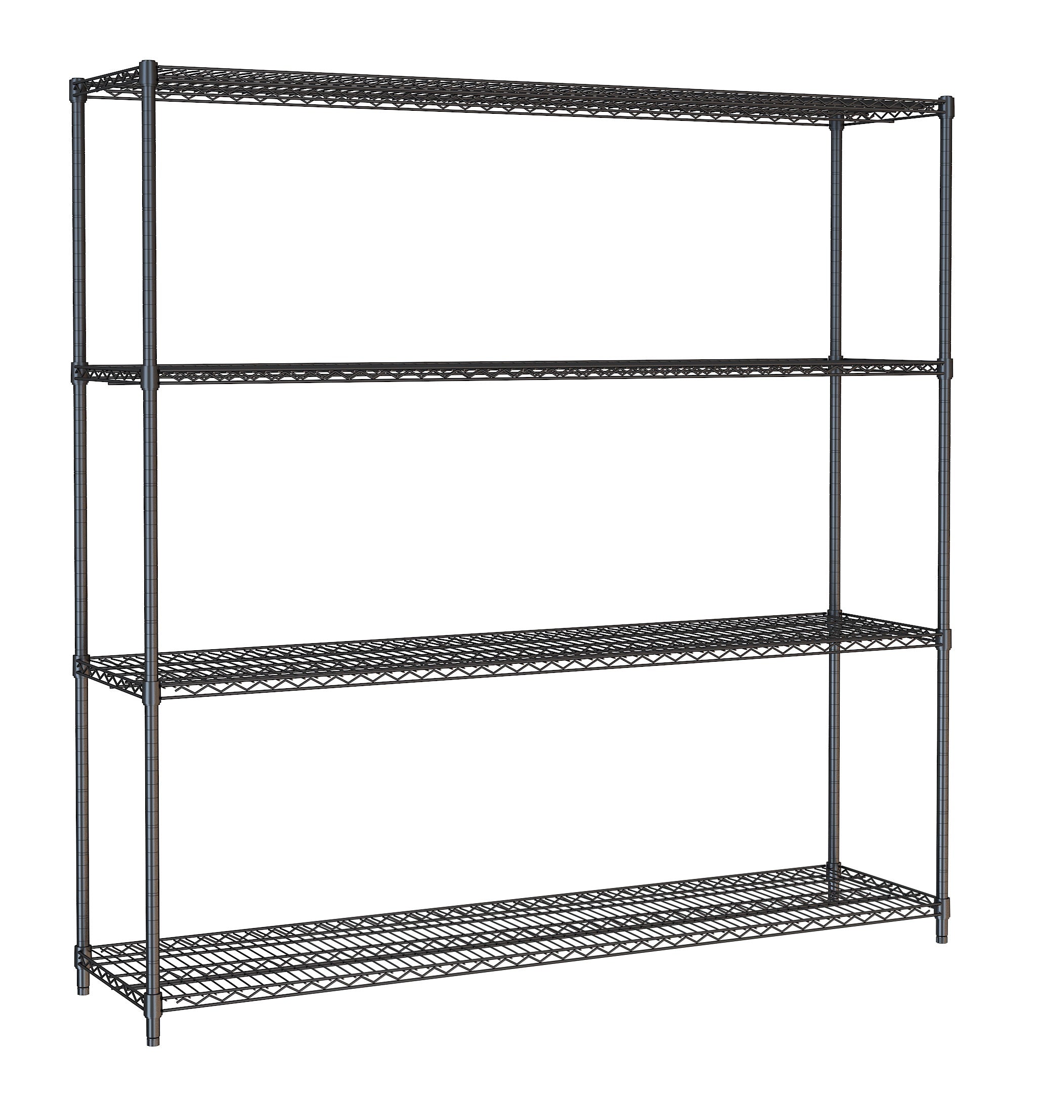 Étagères 4 levels 1800 noir démontable — Combisteel 7530.0040