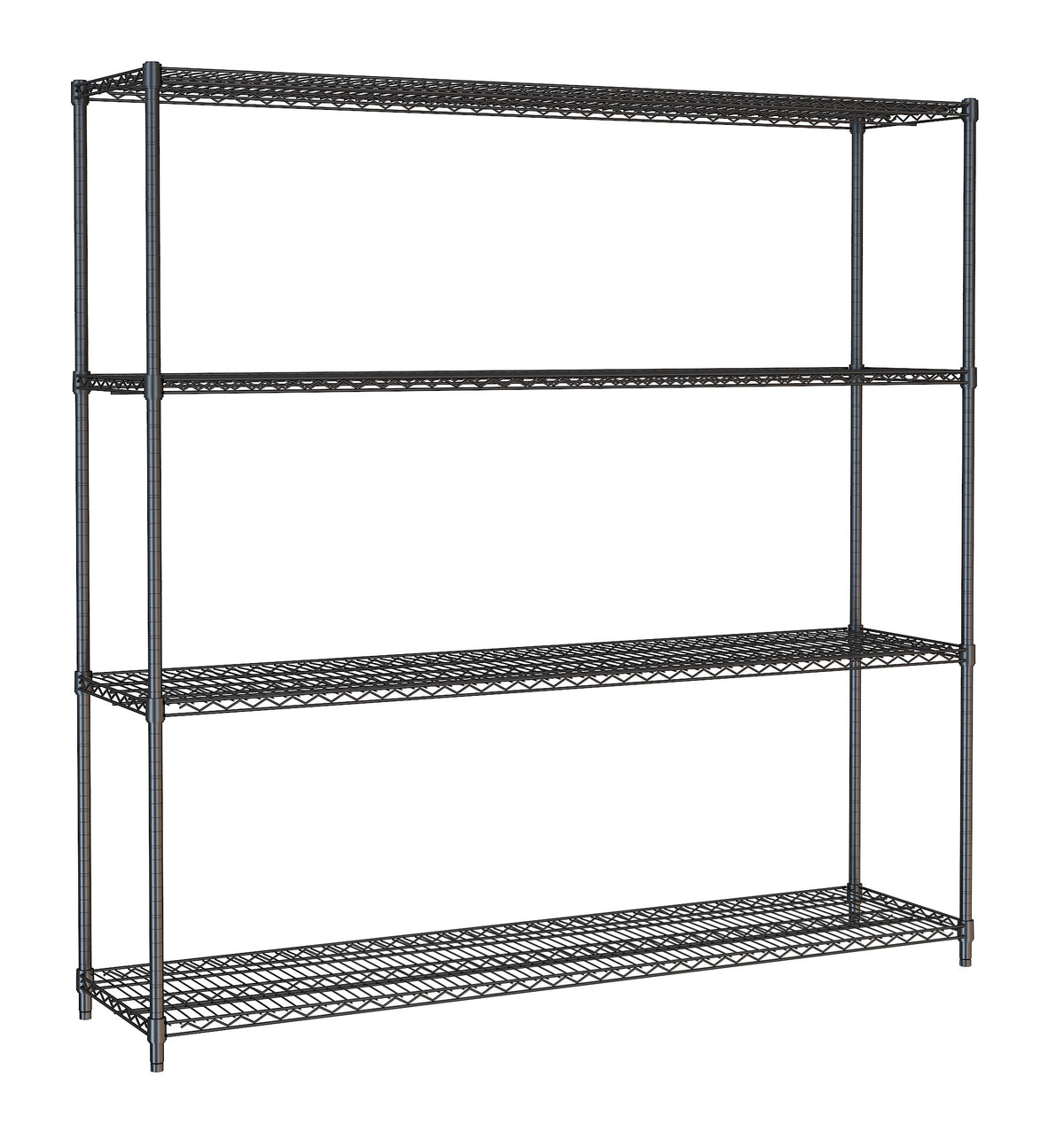 Étagères 4 levels 1800 noir démontable — Combisteel 7530.0040