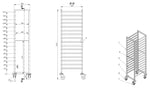 Chariots débrassage 1/1gn 16x — Combisteel 7819.0010