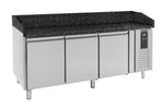 Table prép pour pizza 3 portes granit noir — Combisteel 7950.0054