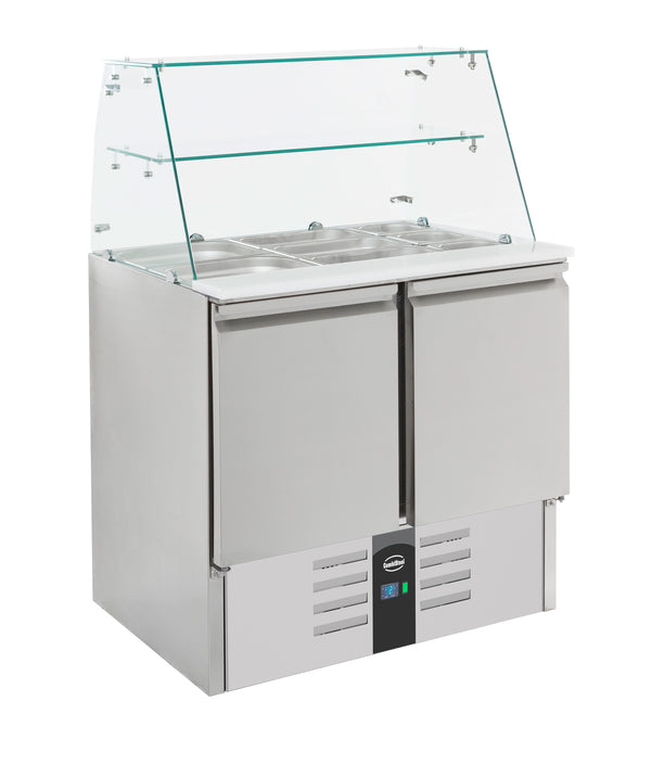 Saladette réfrigérée avec verre 2 portes — Combisteel 7950.0400