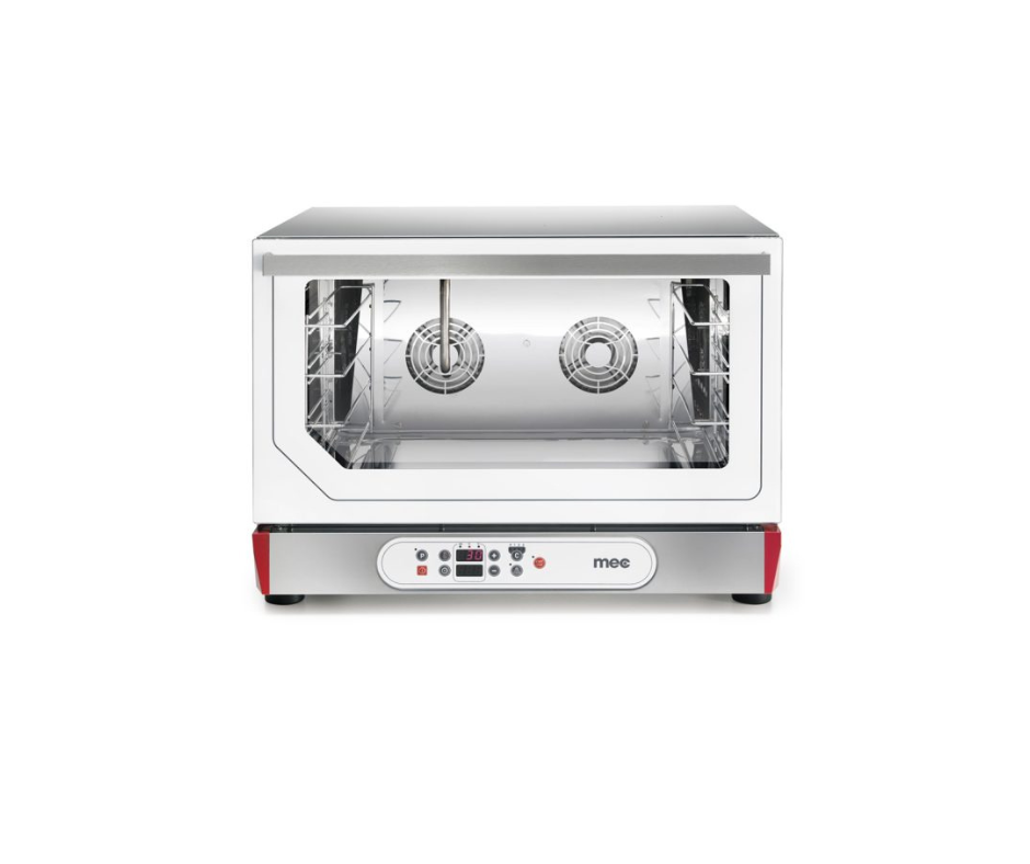 Elektrische heteluchtoven 4x GN 1/1 - 60x40 cm, directe inspuiting en automatisch reinigingssysteem