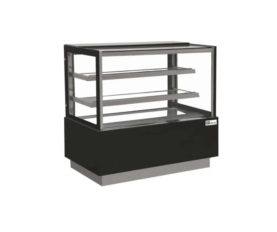 1200 Vierzijdige glazen vitrine Rechte beglazing • 2 EDEN50 planken