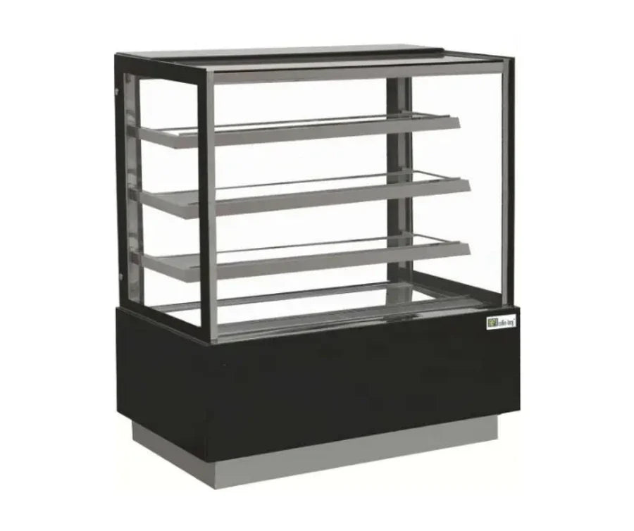 900 4-zijdige glazen vitrine Rechte beglazing • 3 legborden EDEN400