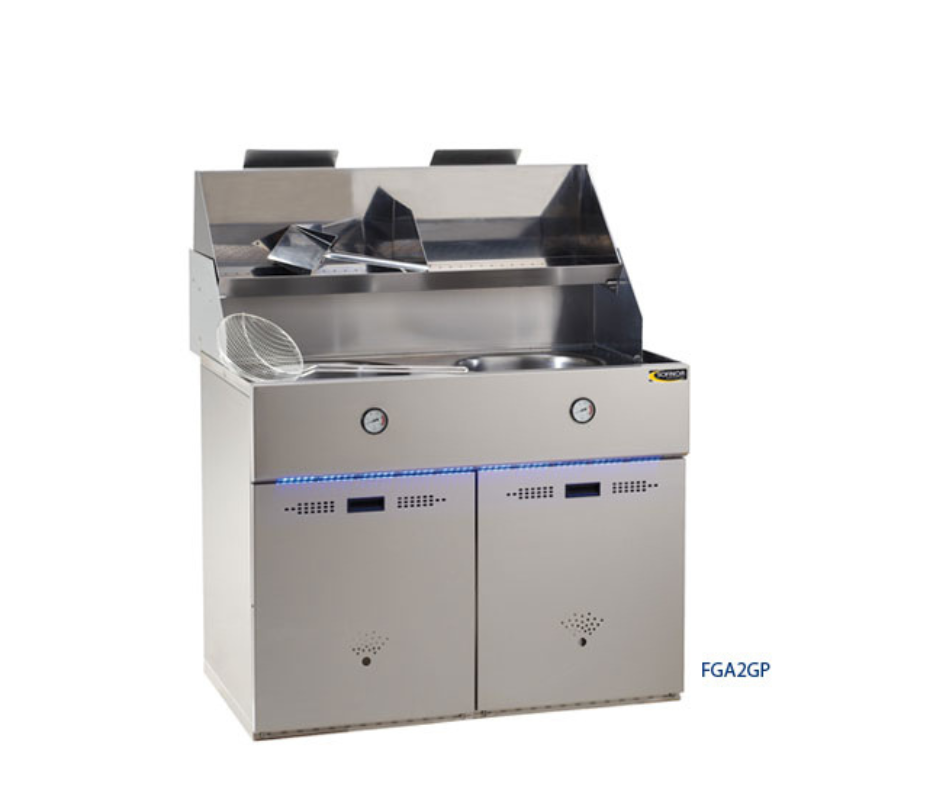 MECHANISCHE FRITEUSES 2 ronde tanks Bertrand