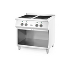 Cuisinière à Induction Professionnelle HENDI 4 Foyers - 17 kW, Inox & Verre Trempé