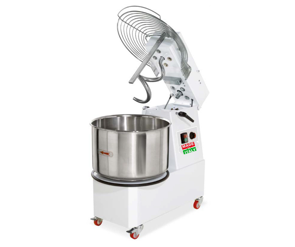Pétrin à spirale  22L - 1 vitesses tête et cuves relevables  RGL22-1V/093