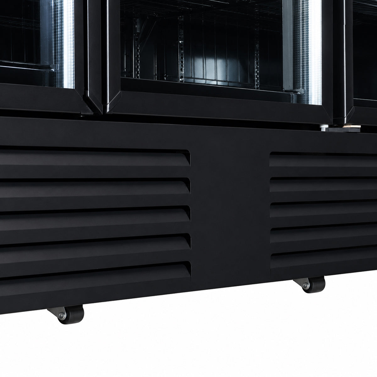 Réfrigérateur 3 portes en verre noir jde-1530r bl — Combisteel 7455.2235