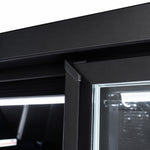 Réfrigérateur 3 portes en verre noir jde-1530r bl — Combisteel 7455.2235