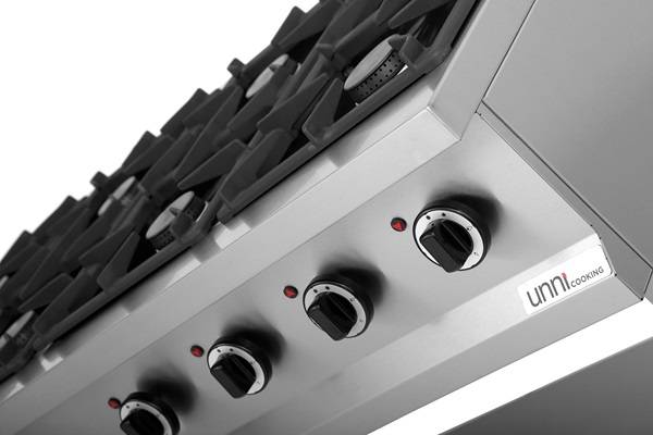 Cuisinière professionnelle à gaz 6 feux Unninox OCK-6