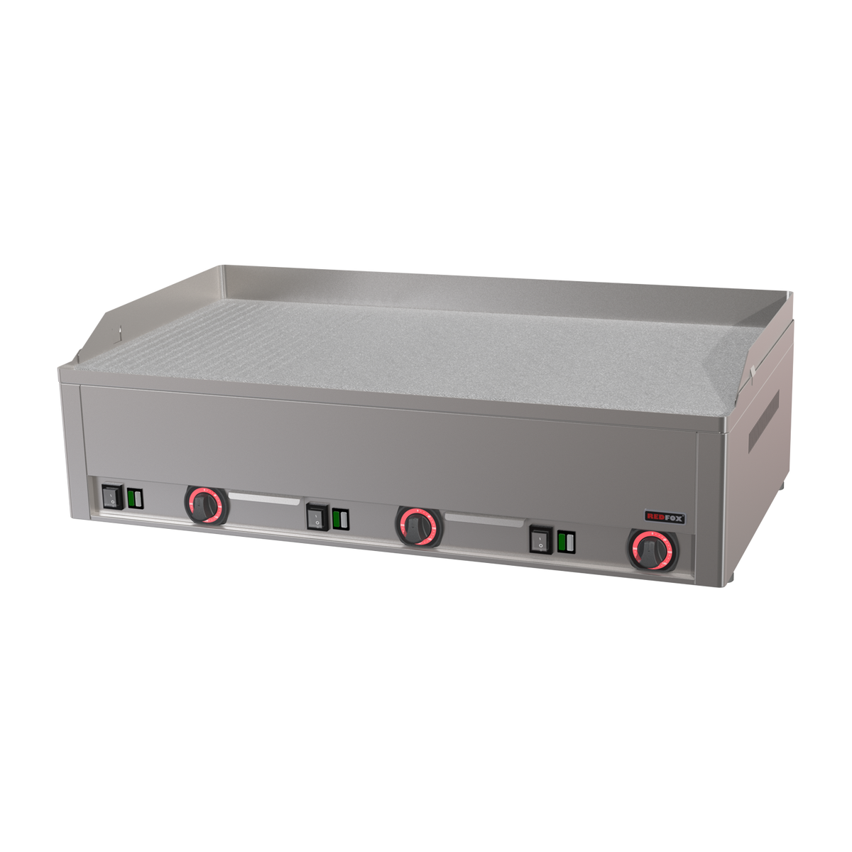 97x48 cm Elektrische combi-kookplaat van chroom, duurzaam, TOP 400 V | REDFOX - FTHRC 90 E