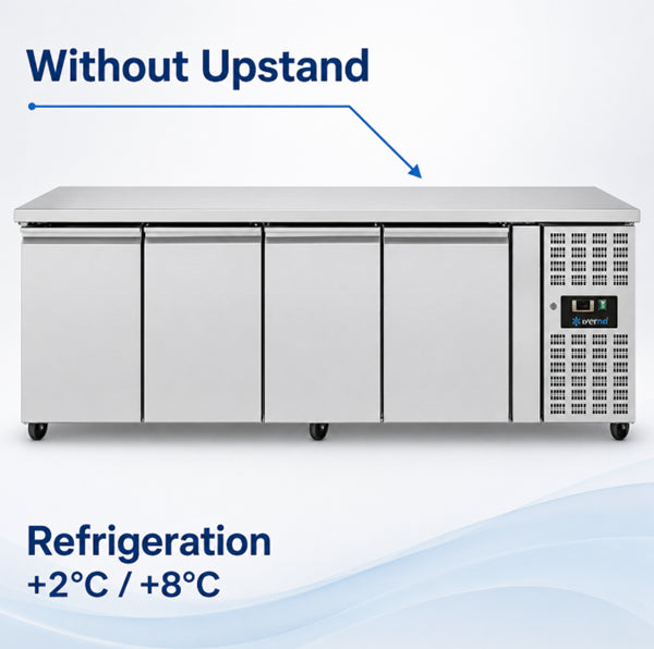 Gekoelde Werkbank 4-deurs – 2230 x 700 x 850 mm