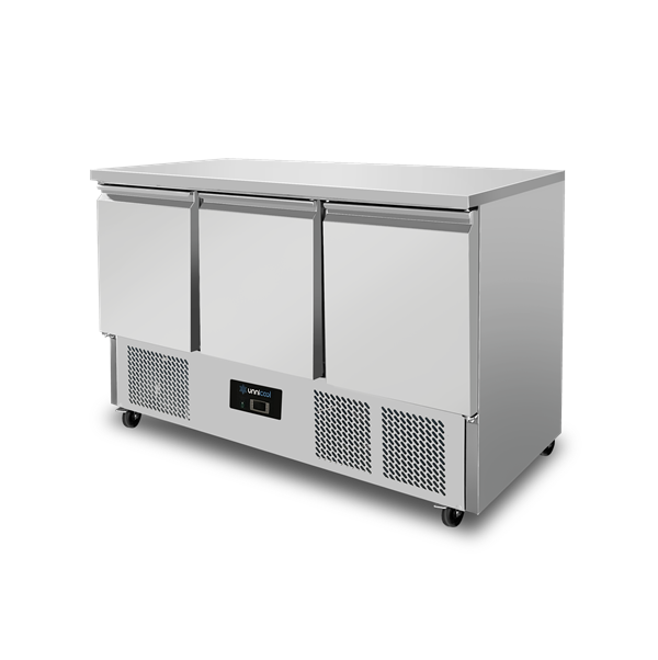 Positieve Koelwerkbank 3 Deuren GN 1/1 – 137 x 70 x 85h cm
