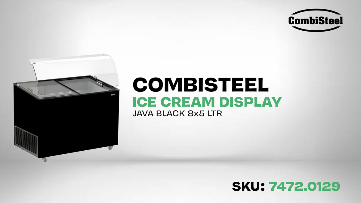 Vitrine à creme glacée corsica noir 6x5 L — Combisteel 7472.0124