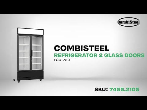 Réfrigérateur 2 portes en verre fcu-750 — Combisteel 7455.2105