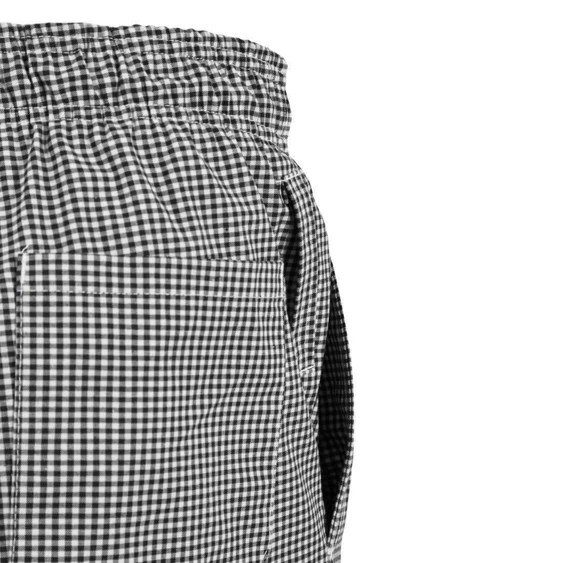 Pantalon de cuisine Whites Easyfit à petits carreaux noirs XS — A026T-XS