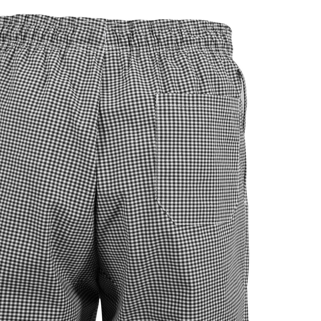 Pantalon de cuisine Whites Easyfit à petits carreaux noirs XS — A026T-XS