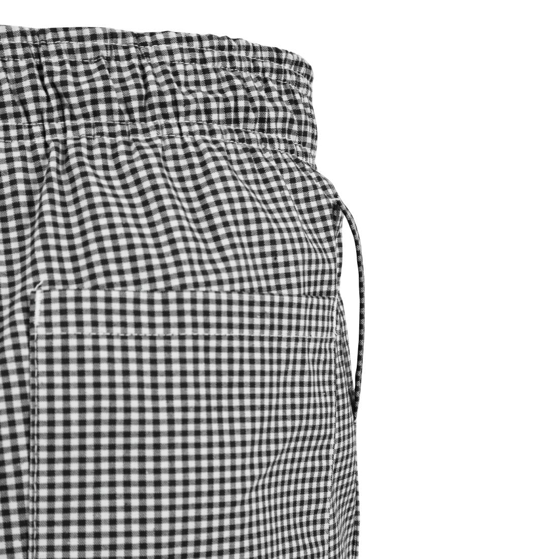 Pantalon de cuisine Whites Easyfit à petits carreaux noirs XS — A026T-XS