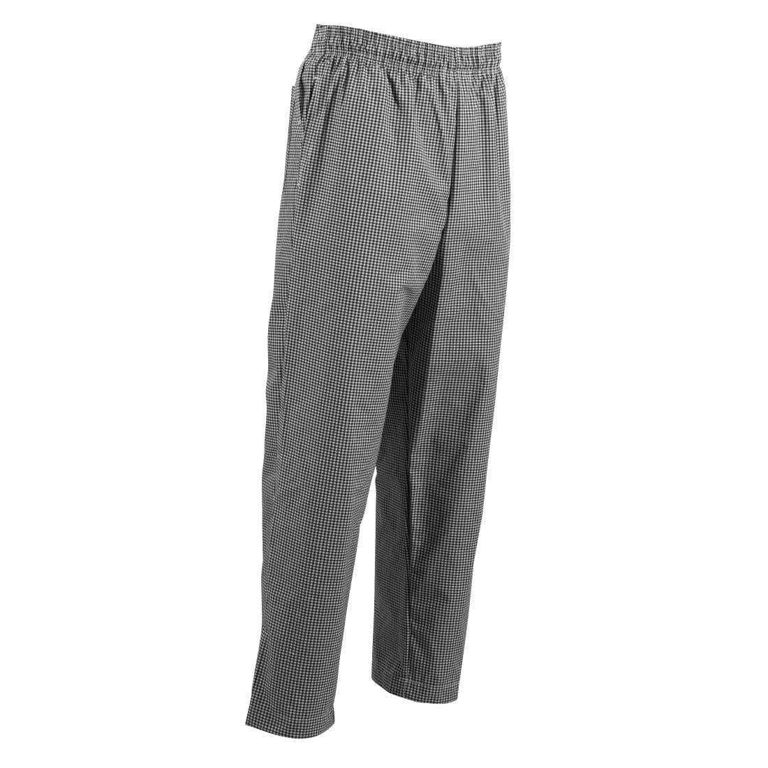 Pantalon de cuisine Whites Easyfit à petits carreaux noirs XS — A026T-XS