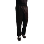 Pantalon de cuisine mixte traité au Teflon Easyfit noir L — A029T-L