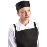 Calot de cuisine en polycoton Whites noir XL — A206-XL