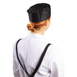 Calot de cuisine en polycoton Whites noir XL — A206-XL