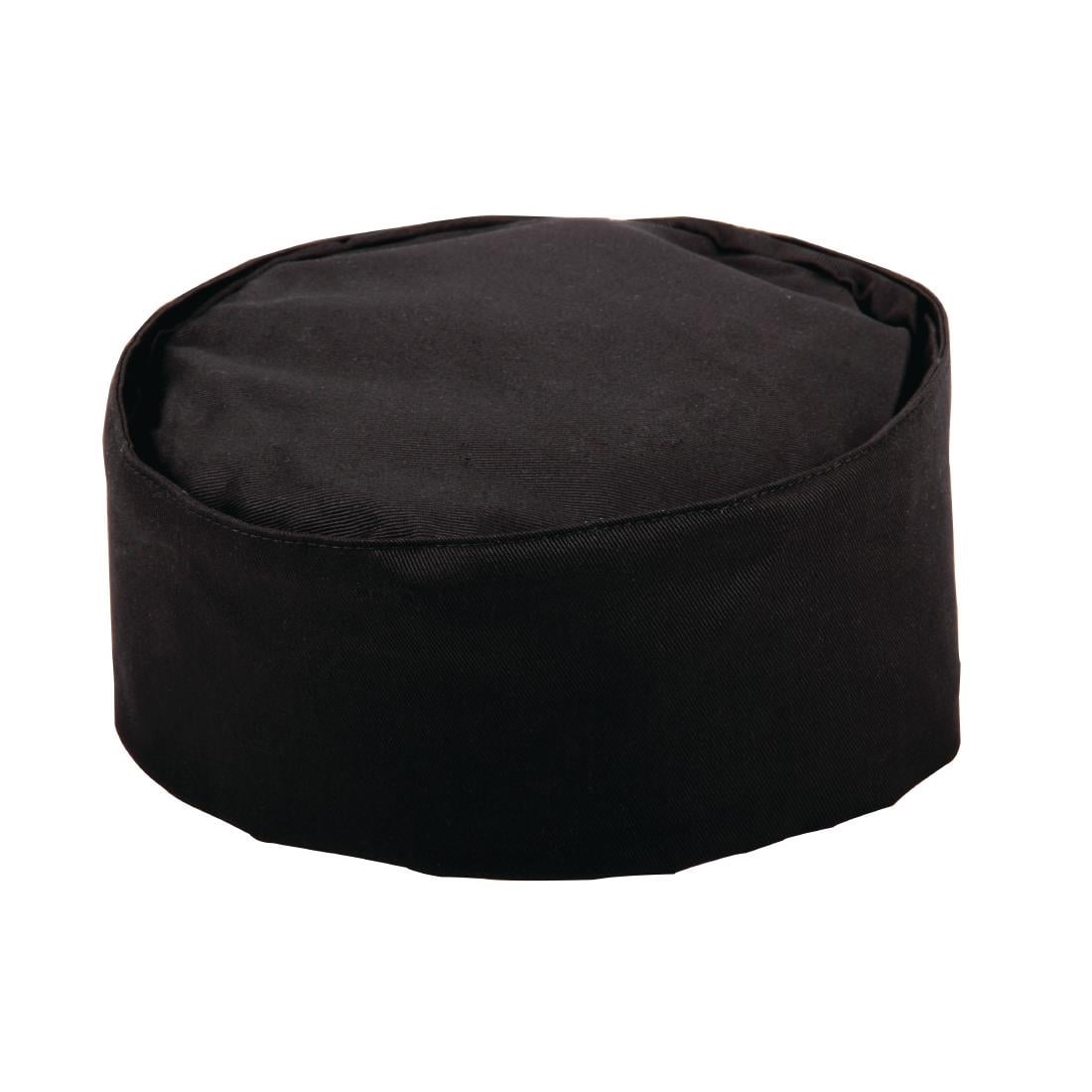 Calot de cuisine en polycoton Whites noir XL — A206-XL