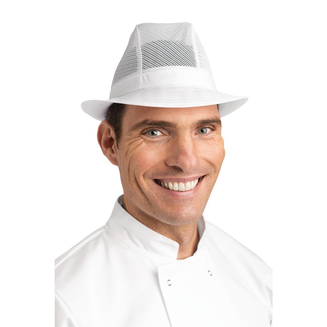 Chapeau Trilby blanc L — A214-L