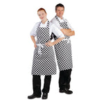 Tablier bavette Whites carreaux noirs et blancs — A275