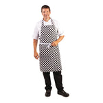 Tablier bavette Whites carreaux noirs et blancs — A275