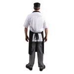 Tabliers bavette en polycoton Whites noirs (lot de 5) — SA816
