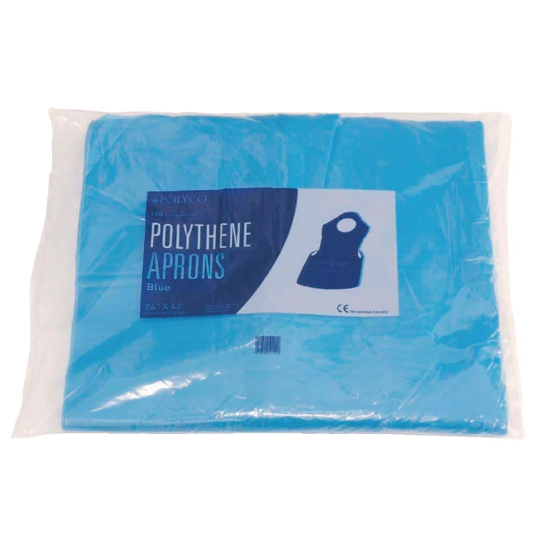 Tabliers jetables en polyéthylène bleus 14,5 microns (Boîte de 100) — A305
