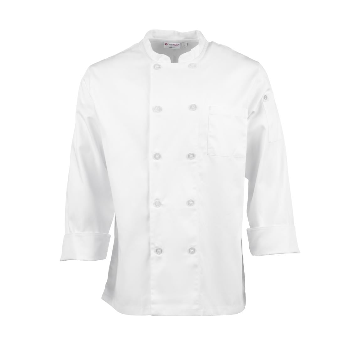 Veste de cuisine mixte Le Mans Chef Works blanche S — A371-S