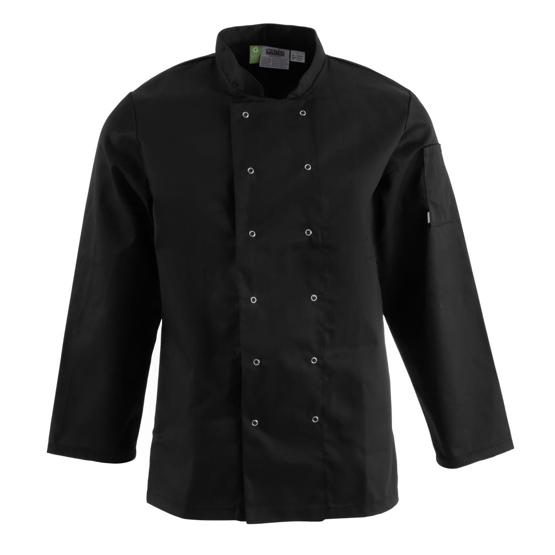 Veste de cuisine mixte Whites Vegas manches longues noire L — A438-L